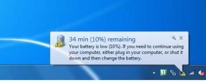 Laptop low battery