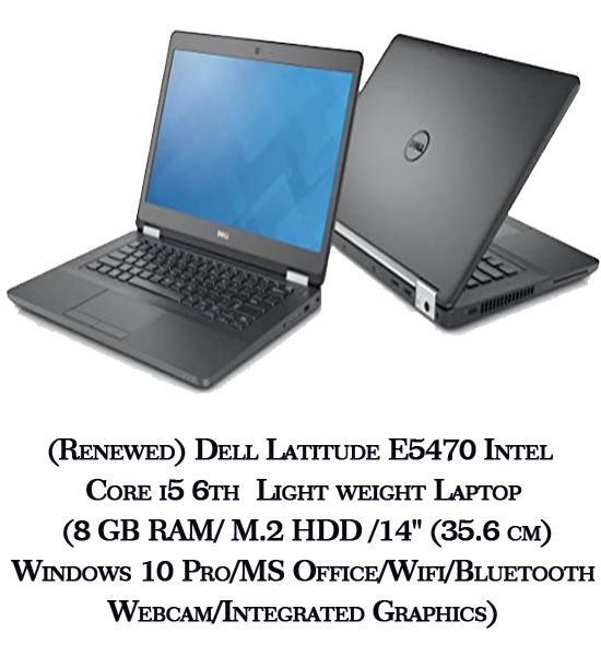 Used Dell LATITUDE E5470 Intel Core i5 6 thGen 14 inches Touch Business Laptop